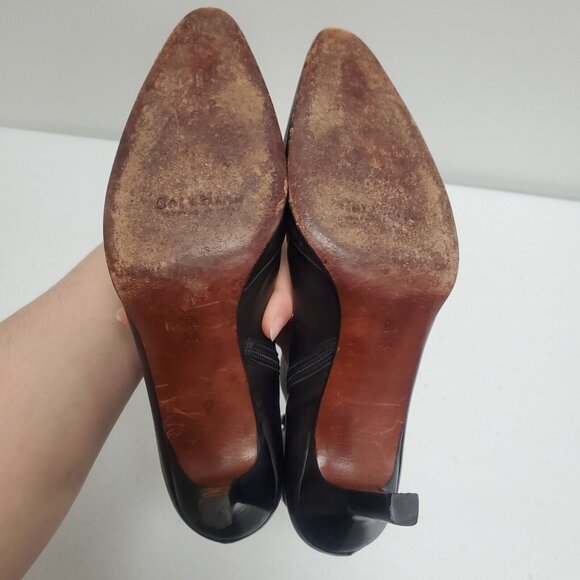 Cole Haan City Womens Ava Leather Ankle Boots Size 9.5 Black Pointed Toe Witchy - Picture 9 of 16